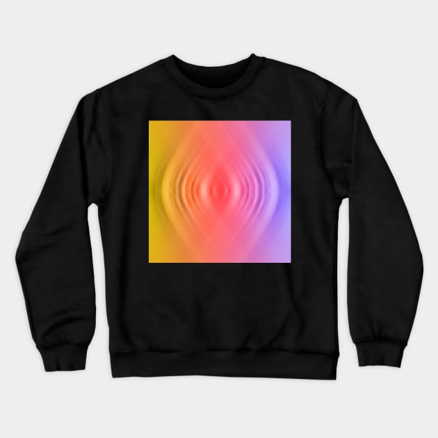 Vibrant rainbow kaleidoscope ripples Crewneck Sweatshirt by hereswendy